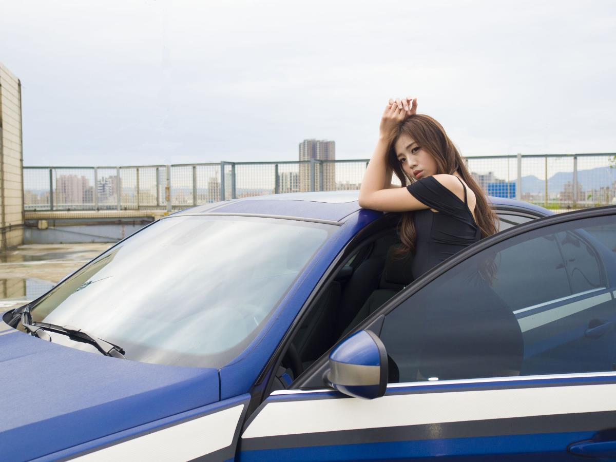 台湾网红美女 Anna chen 洛陽停車場 写真