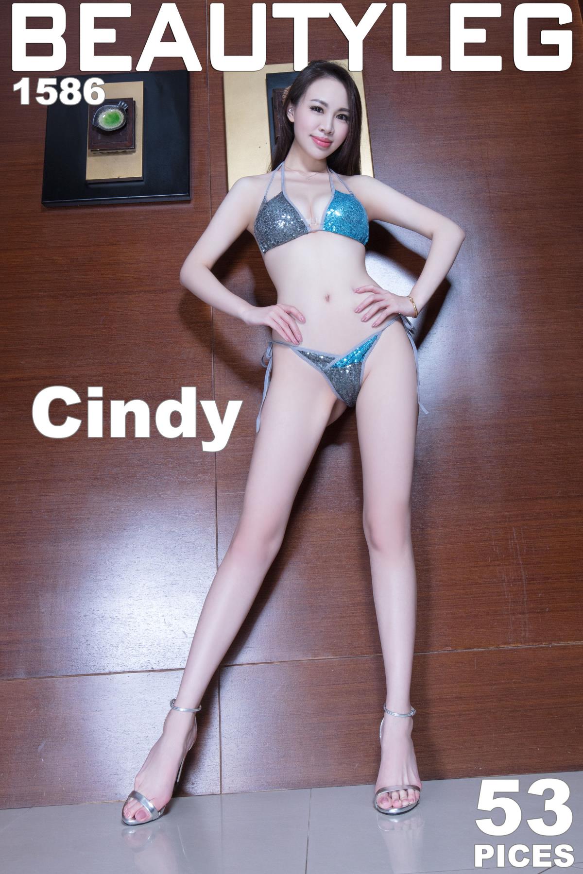 腿模Cindy《泳装高跟 黑丝美腿》 Beautyleg No.1586 写真